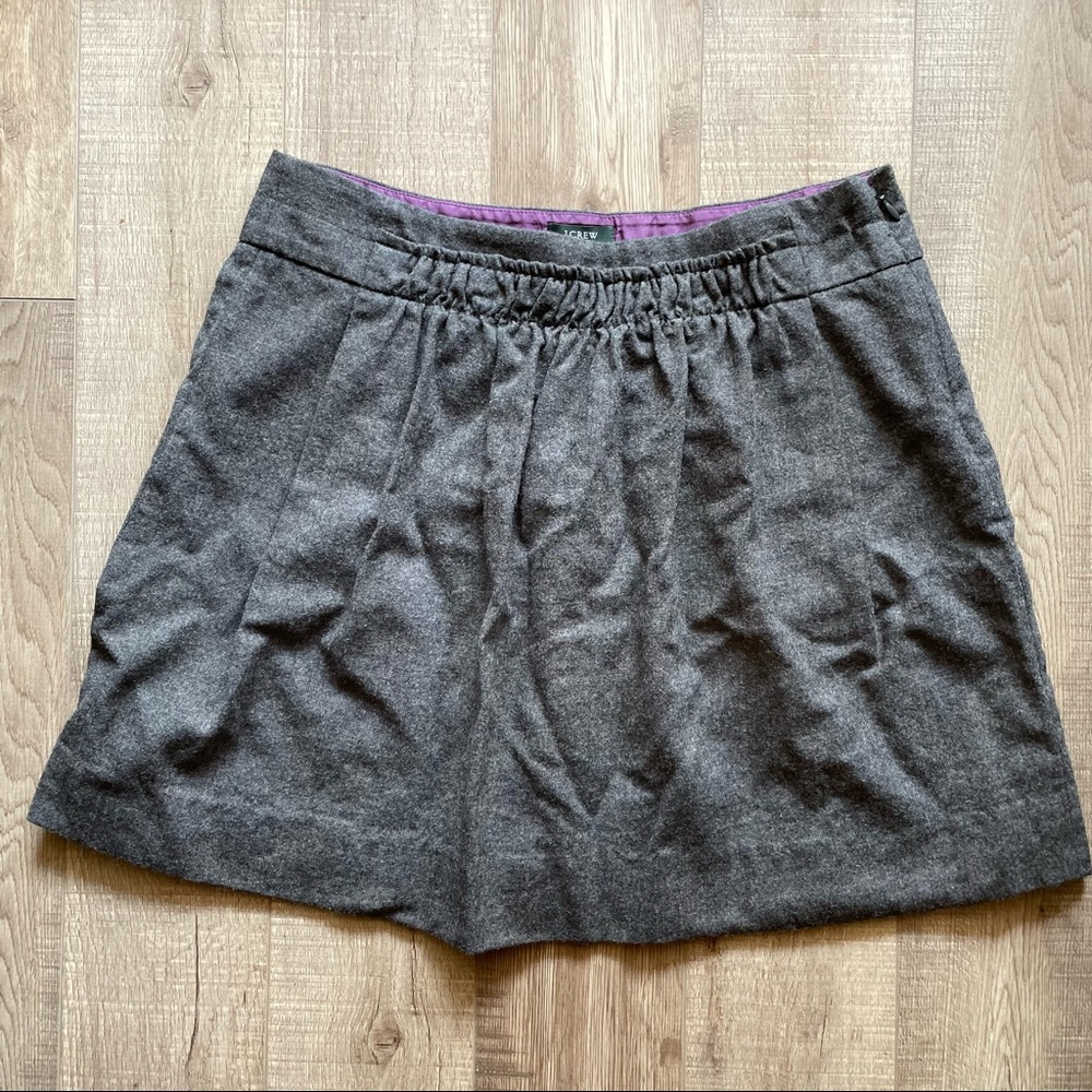 J Crew Grey Wool Skirt